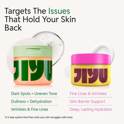 JIYU Korean Skincare Glow Up Bundle – NAD+ Hydrating Face Moisturizer (50 ml) + Toning Toner Pads (100 Count) – Brightening & Hydrating Daily Skincare Routine for All Skin Types